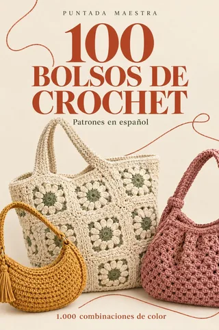 Portada del libro 100 bolsos de crochet