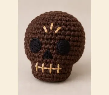 Calaverita de chocolate a crochet, imagen ilustrativa