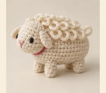 Borreguito de alfeñique a crochet, imagen ilustrativa
