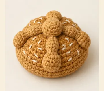 Pan de muerto a crochet, imagen ilustrativa