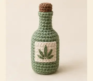 Botellita de mezcal a crochet, imagen ilustrativa