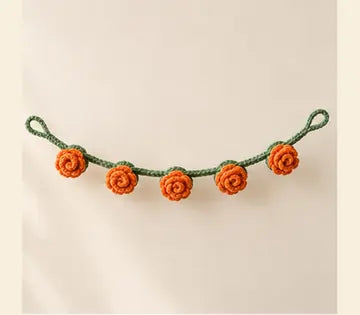 Guirnalda de cempasúchil a crochet, imagen ilustrativa