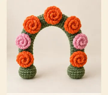 Arco para el retrato a crochet, imagen ilustrativa