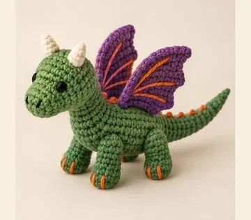 Alebrije dragón a crochet, imagen ilustrativa