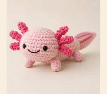 Un ajolote a crochet, imagen ilustrativa